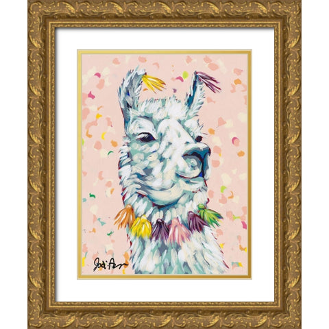 Drama Llama II Gold Ornate Wood Framed Art Print with Double Matting by Augustine, Jodi