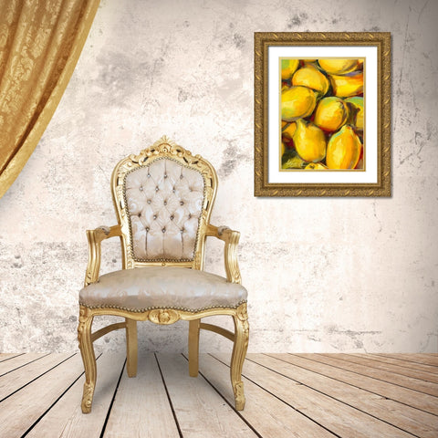 Fresh Lemons Gold Ornate Wood Framed Art Print with Double Matting by Smith, Kim