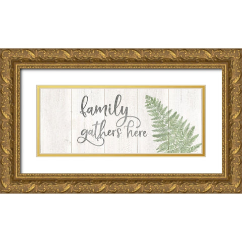 Natural Inspirations panel II-Family Gold Ornate Wood Framed Art Print with Double Matting by Reed, Tara