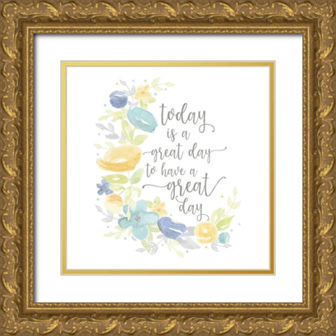 Kellys Garden VI-Great Day Gold Ornate Wood Framed Art Print with Double Matting by Reed, Tara