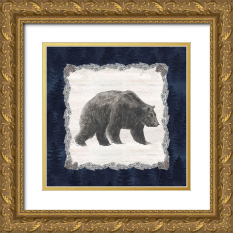 Blue Cliff Mountains I-Bear Gold Ornate Wood Framed Art Print with Double Matting by Reed, Tara