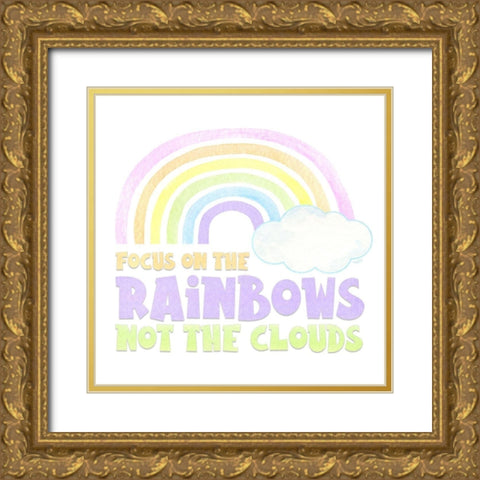 Pastel Rainbows III-Focus Gold Ornate Wood Framed Art Print with Double Matting by Reed, Tara