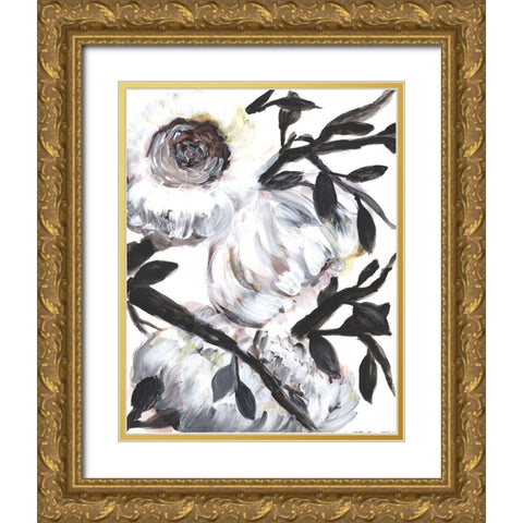 Farmhouse White Bush I Gold Ornate Wood Framed Art Print with Double Matting by Chapman, Marcy