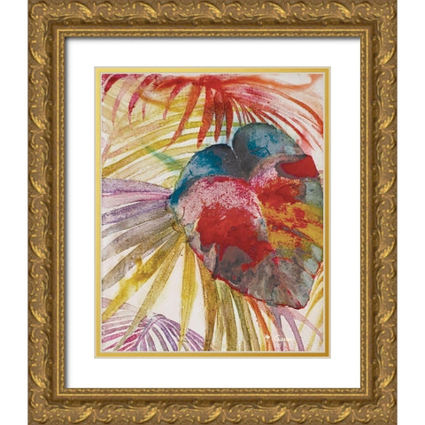 Tropic Botanicals V Gold Ornate Wood Framed Art Print with Double Matting by Cusson, Marie Elaine