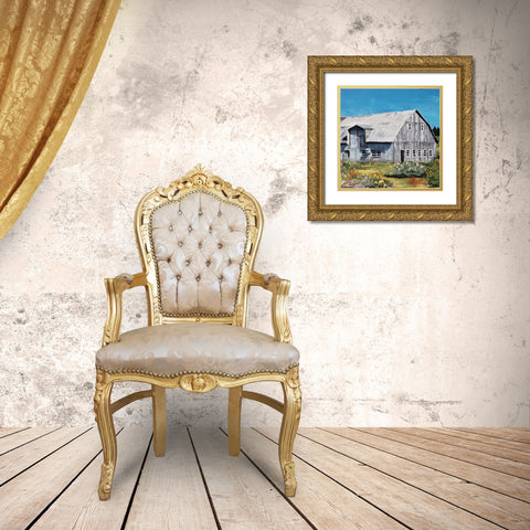 Portrait of a Barn Gold Ornate Wood Framed Art Print with Double Matting by Cusson, Marie Elaine