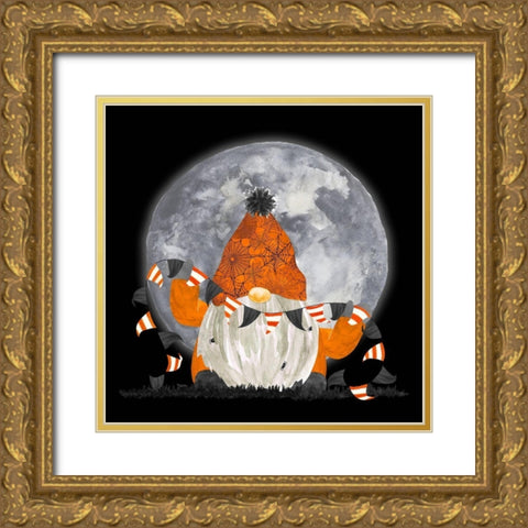 Gnomes of Halloween I-Banners Gold Ornate Wood Framed Art Print with Double Matting by Reed, Tara