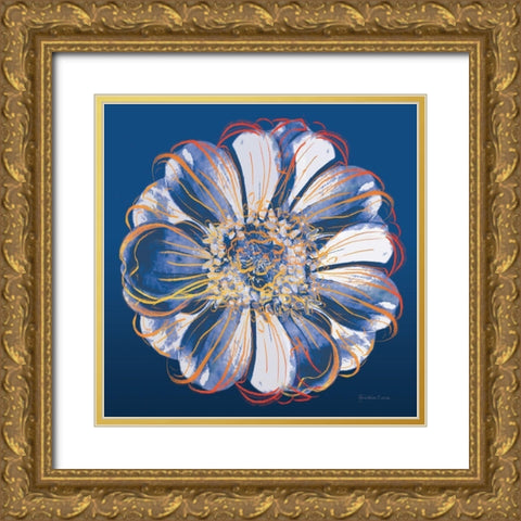 Flower Pop Pastel I Gold Ornate Wood Framed Art Print with Double Matting by Cusson, Marie Elaine