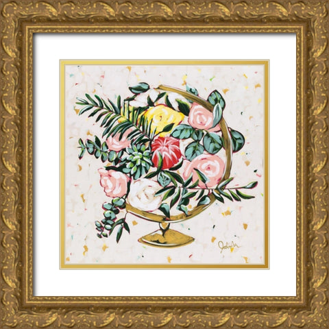 Globe Growth Gold Ornate Wood Framed Art Print with Double Matting by Augustine, Jodi
