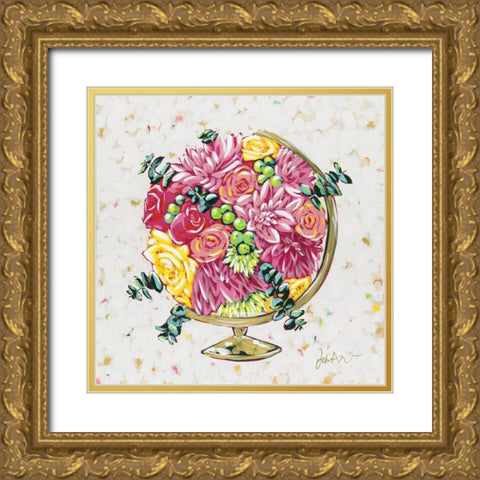Globe Healing Gold Ornate Wood Framed Art Print with Double Matting by Augustine, Jodi
