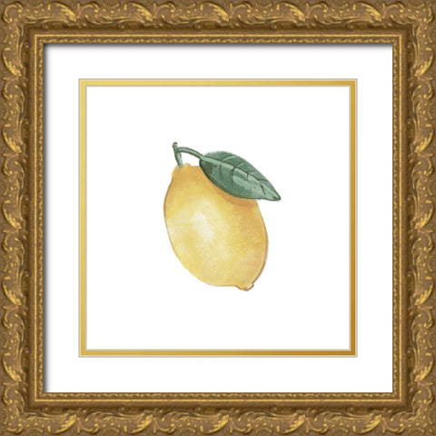 Citrus Limon II Gold Ornate Wood Framed Art Print with Double Matting by Bannarot