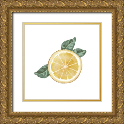Citrus Limon V Gold Ornate Wood Framed Art Print with Double Matting by Bannarot