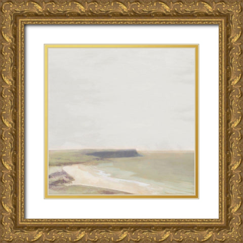 Cornish  Headland Gold Ornate Wood Framed Art Print with Double Matting by Bay, Noah