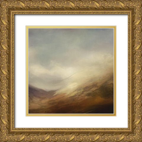 Sun  on Fields Gold Ornate Wood Framed Art Print with Double Matting by Bay, Noah