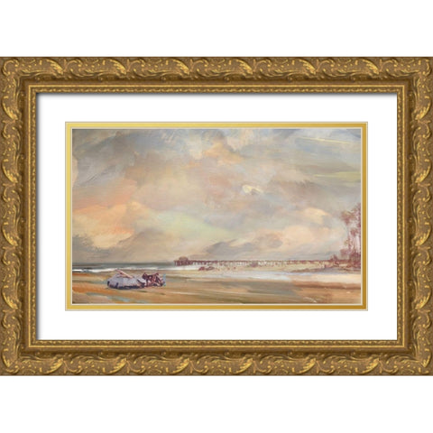 The  North Swell Gold Ornate Wood Framed Art Print with Double Matting by Bay, Noah