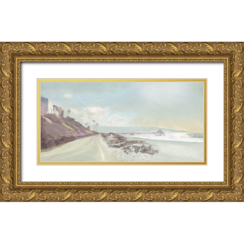 Towards  the Pier Gold Ornate Wood Framed Art Print with Double Matting by Bay, Noah