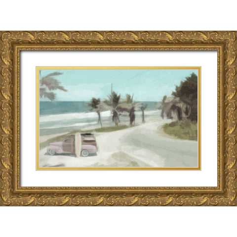 Woody  on the Coast Gold Ornate Wood Framed Art Print with Double Matting by Bay, Noah