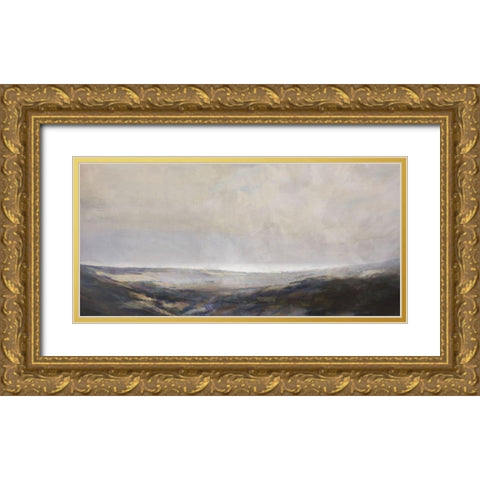 Distant  Sea Gold Ornate Wood Framed Art Print with Double Matting by Bay, Noah