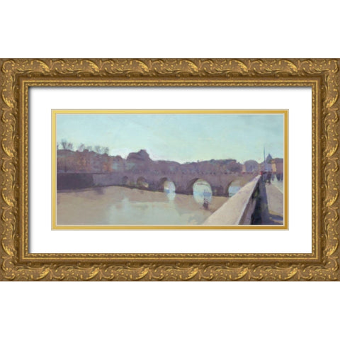 Ponte  Sant Angelo Gold Ornate Wood Framed Art Print with Double Matting by Bay, Noah