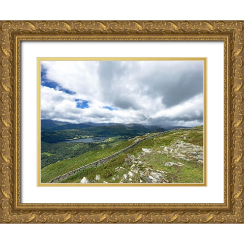 Mountain  View Gold Ornate Wood Framed Art Print with Double Matting by Bay, Noah