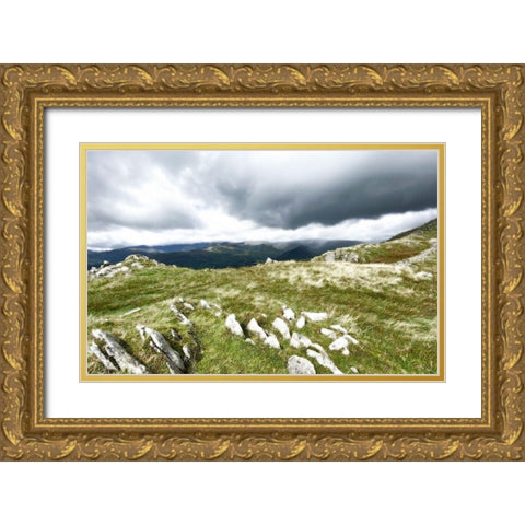 Mountain  Majesty Gold Ornate Wood Framed Art Print with Double Matting by Bay, Noah