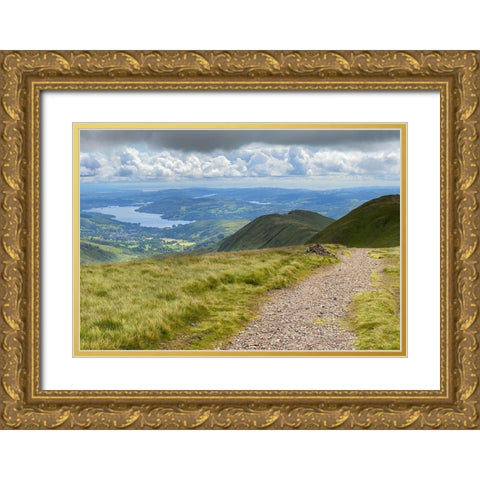 Green  Overlook Gold Ornate Wood Framed Art Print with Double Matting by Bay, Noah