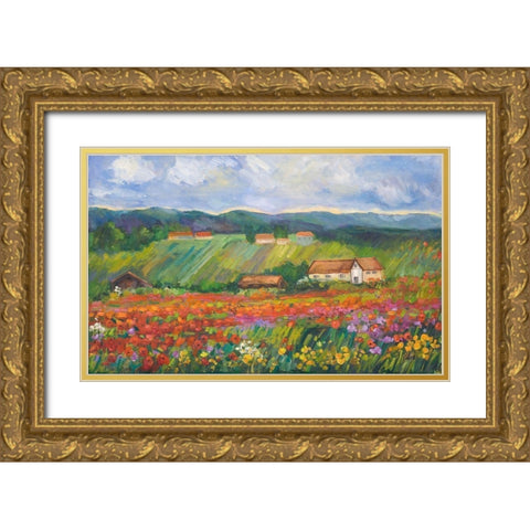 Spring Glory Gold Ornate Wood Framed Art Print with Double Matting by Fine, Alexi