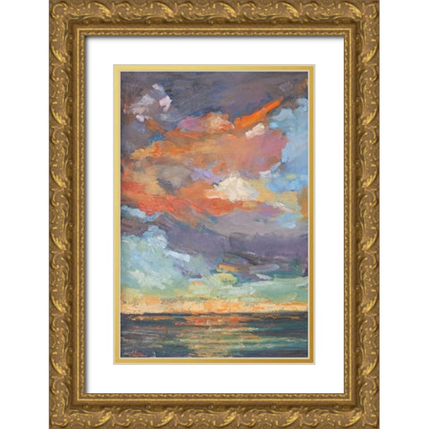Coastal Reflection Gold Ornate Wood Framed Art Print with Double Matting by Fine, Alexi