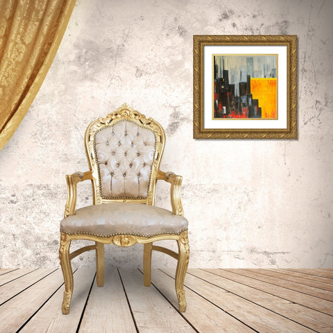 The City that Never Sleeps II Gold Ornate Wood Framed Art Print with Double Matting by Fine, Alexi