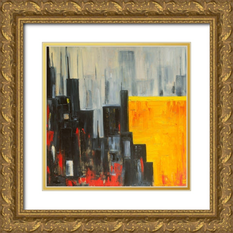The City that Never Sleeps II Gold Ornate Wood Framed Art Print with Double Matting by Fine, Alexi