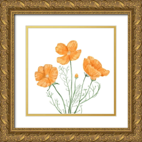 Wildflower  Group III Gold Ornate Wood Framed Art Print with Double Matting by Bannarot