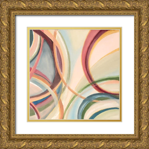 Overlapping  Rings II Gold Ornate Wood Framed Art Print with Double Matting by Lee C