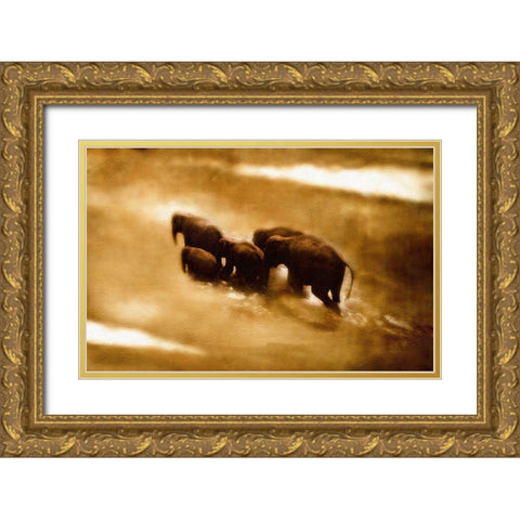 The  Crossing Gold Ornate Wood Framed Art Print with Double Matting by Bay, Noah
