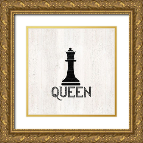 Chess Piece II-Queen Gold Ornate Wood Framed Art Print with Double Matting by Reed, Tara