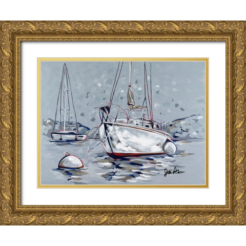 Nautical Display I Gold Ornate Wood Framed Art Print with Double Matting by Augustine, Jodi