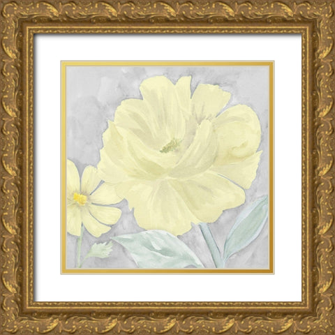 Peaceful Repose gray And yellow IV Gold Ornate Wood Framed Art Print with Double Matting by Reed, Tara