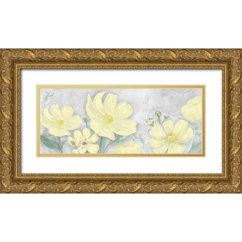 Peaceful Repose gray And yellow panel I Gold Ornate Wood Framed Art Print with Double Matting by Reed, Tara