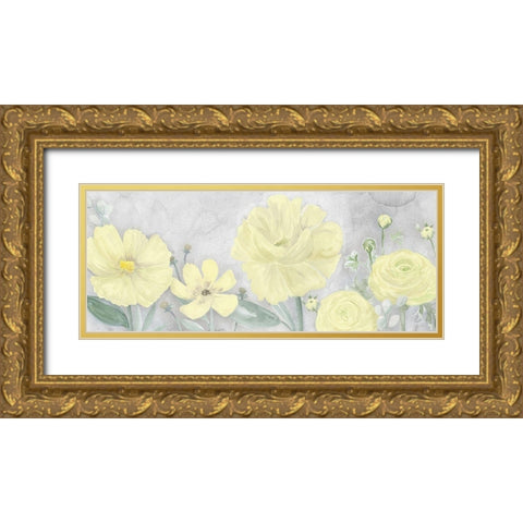 Peaceful Repose gray And yellow panel II Gold Ornate Wood Framed Art Print with Double Matting by Reed, Tara