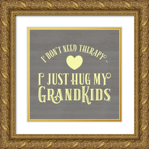 Grandparent Life yellow III-Therapy Gold Ornate Wood Framed Art Print with Double Matting by Reed, Tara