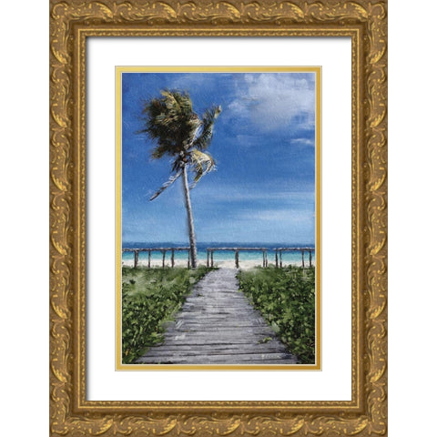 Beach  Shore X Gold Ornate Wood Framed Art Print with Double Matting by Cusson, Marie Elaine