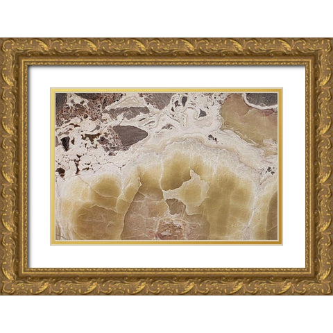 Marble  Colors brown III Gold Ornate Wood Framed Art Print with Double Matting by Cusson, Marie Elaine