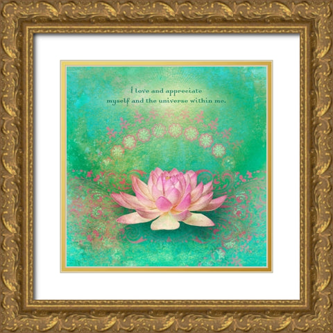 Creative  Visualization X-Universe Within Gold Ornate Wood Framed Art Print with Double Matting by Duirwaigh