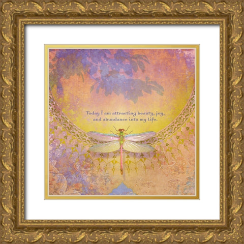 Creative  Visualization XI-Abundance Gold Ornate Wood Framed Art Print with Double Matting by Duirwaigh