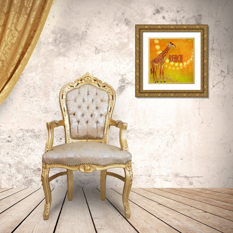 Living  Out Loud II-Reach Gold Ornate Wood Framed Art Print with Double Matting by Duirwaigh