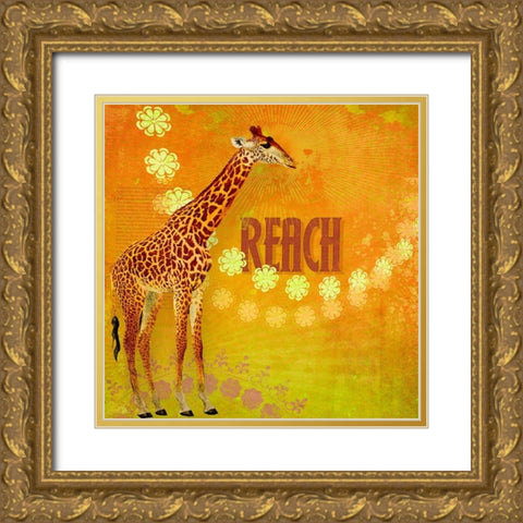 Living  Out Loud II-Reach Gold Ornate Wood Framed Art Print with Double Matting by Duirwaigh