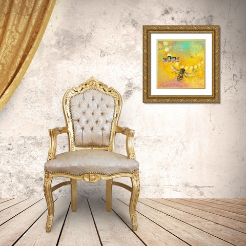 Living  Out Loud III-Hope Gold Ornate Wood Framed Art Print with Double Matting by Duirwaigh