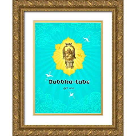 Living  Out Loud VI-Buddhatude Gold Ornate Wood Framed Art Print with Double Matting by Duirwaigh