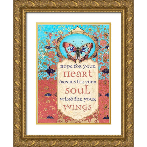 Living  Out Loud X-Wings Gold Ornate Wood Framed Art Print with Double Matting by Duirwaigh