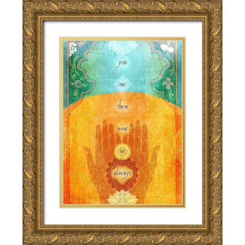 Living  Out Loud XI-You And Me Gold Ornate Wood Framed Art Print with Double Matting by Duirwaigh