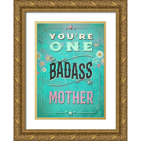 Sassy  Sentiment VI-Mother Gold Ornate Wood Framed Art Print with Double Matting by Duirwaigh