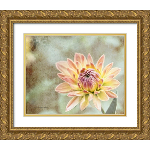 Impression  Flower Gold Ornate Wood Framed Art Print with Double Matting by Manelis, Jessica
